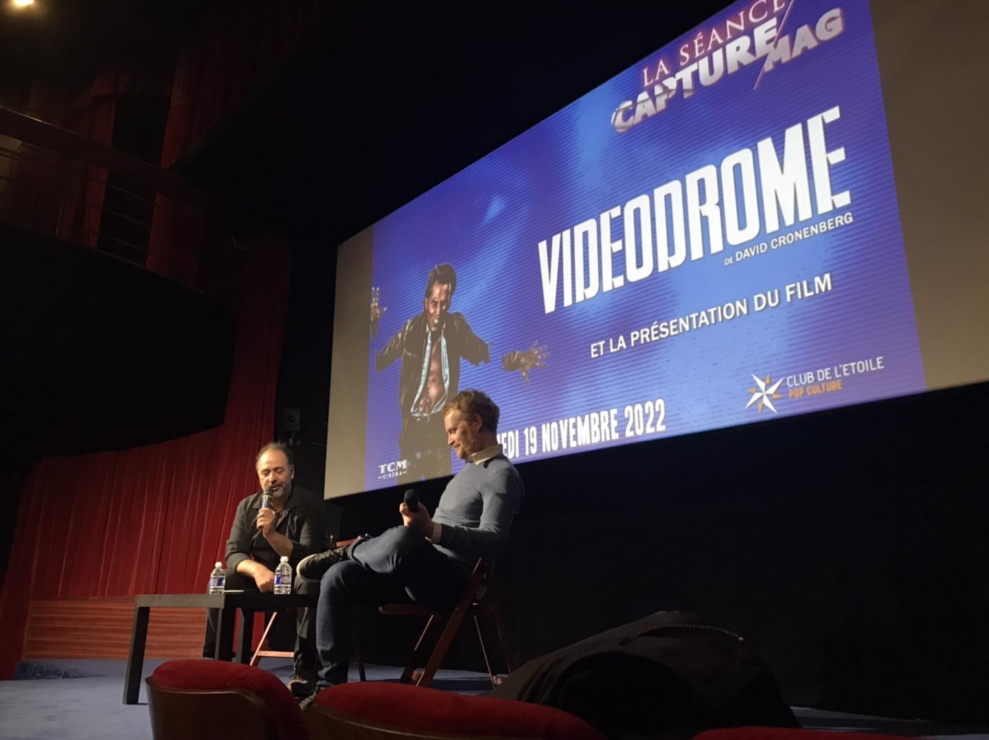 Rafik Djoumi et Julien Dupuy au cinéma du Club de l'Etoile